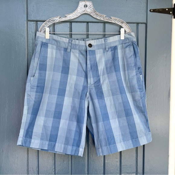 The North Face Blue Checkered Men's Shorts Size 36 - Picture 1 of 8